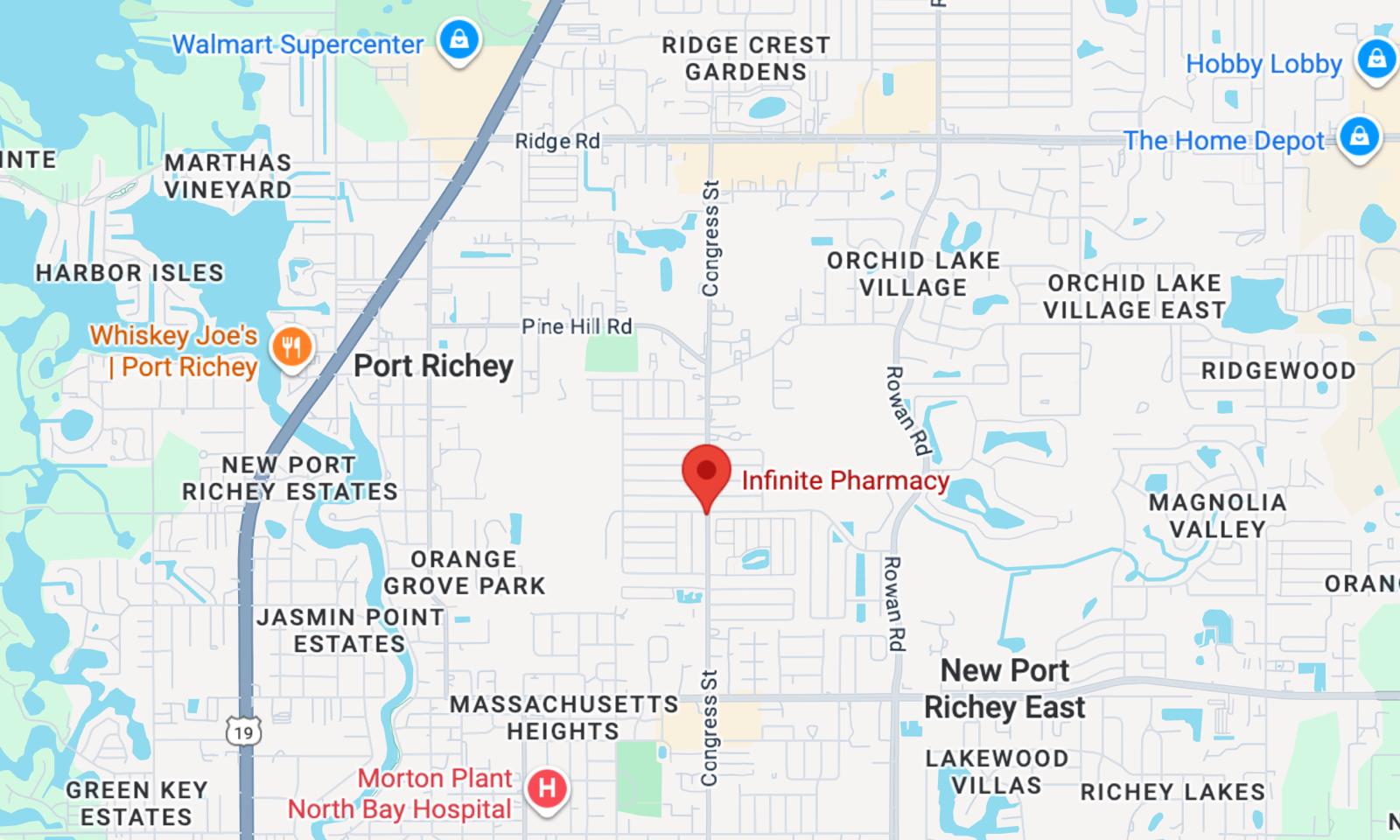 Infinite Pharmacy Location Map